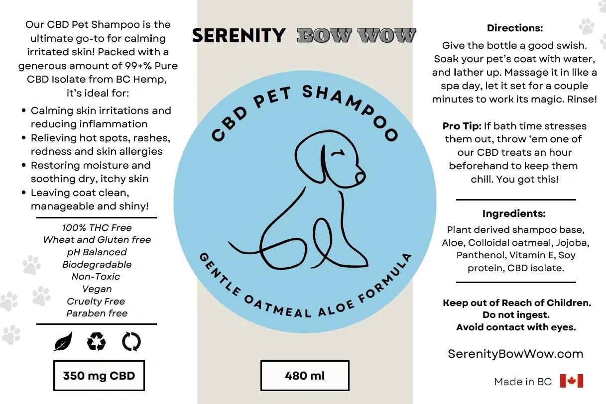 Shampoo label for website
